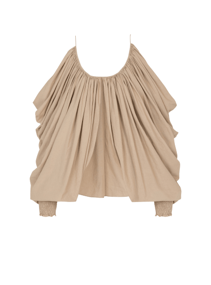 Strappy cotton blouse