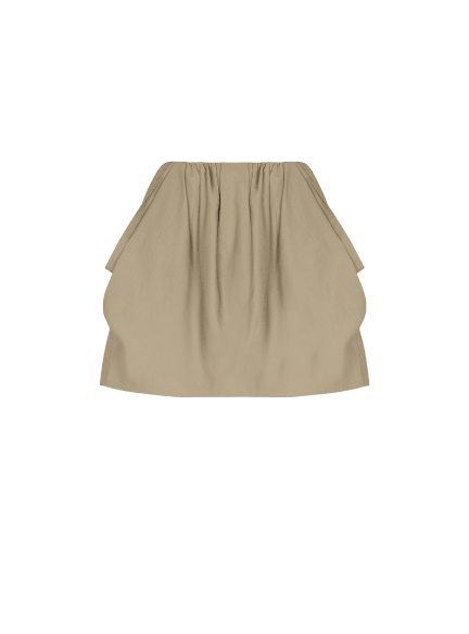 Cotton poplin balloon skirt