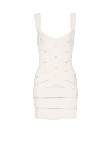 Mesh knit bodycon dress