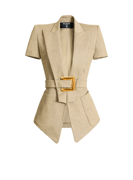Belted gabardine Anthem jacket
