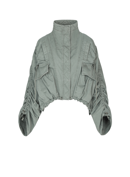 Cotton gabardine parka