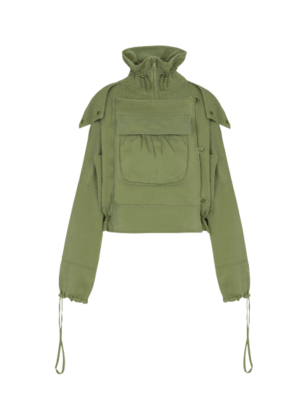 Parka en coton et lin