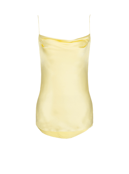 Silk satin top with thin straps