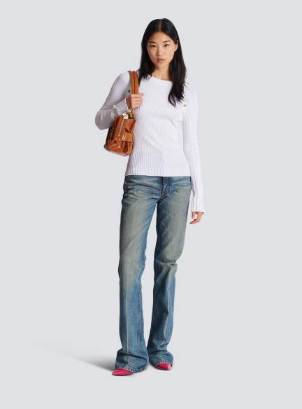 Knit top with buttons