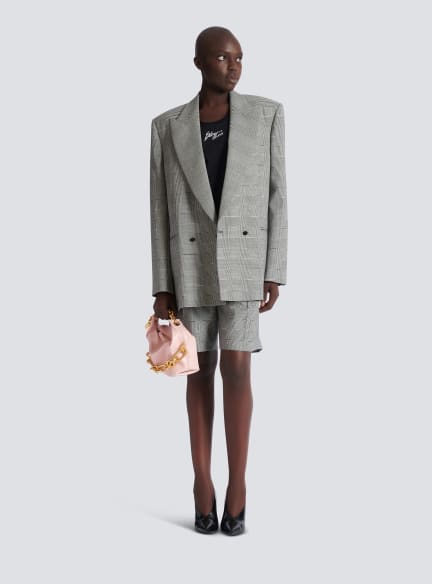 Relaxed tank top with Balmain Paris Brush print