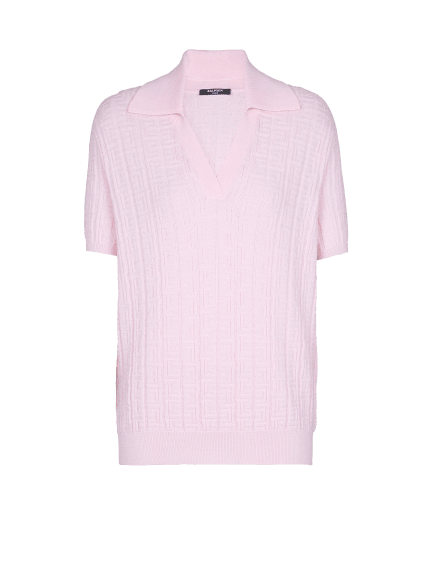 Monogram knit polo