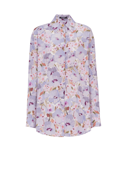 Printed cotton poplin shirt