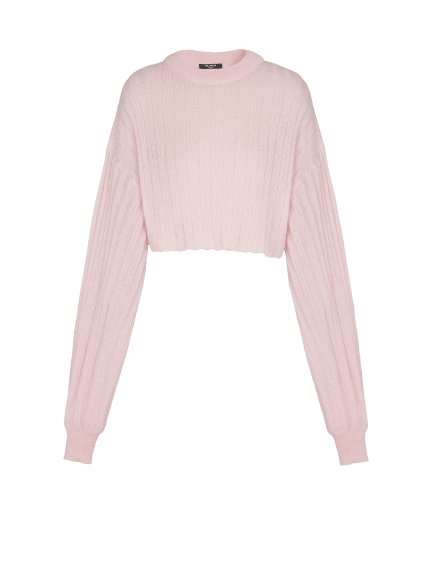 Cropped mohair jumper