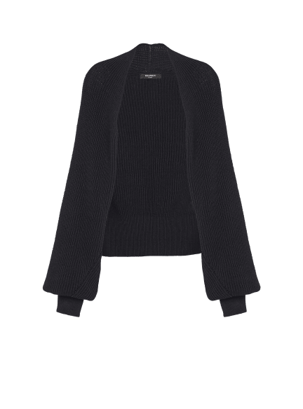 Ribbed knit bolero cardigan