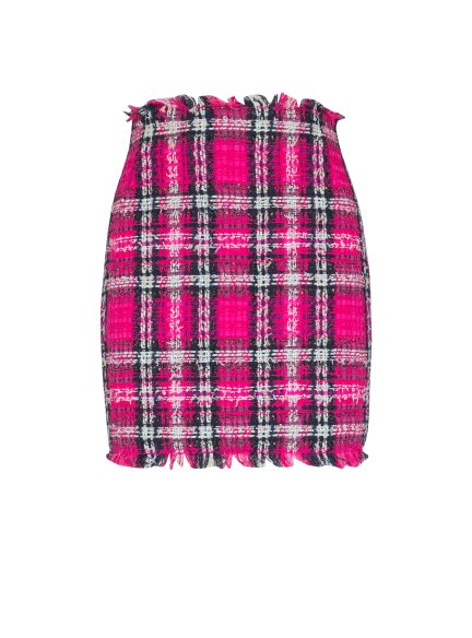 Short glitter tweed skirt