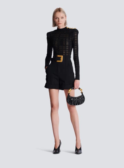 Grain de poudre shorts with belt