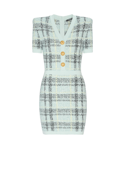 Short glitter tweed dress