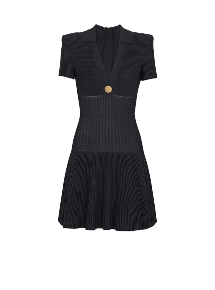 Short flared knit dress