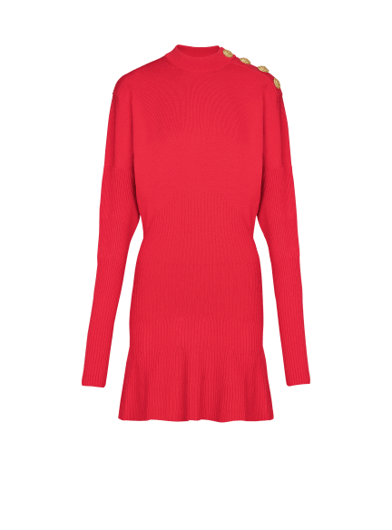 Short flared knit dress