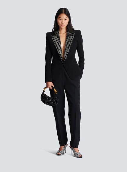 Embroidered 6-buttons jacket