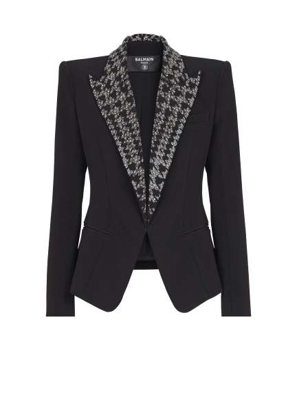 Embroidered 6-button jacket