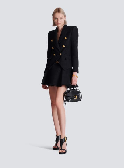 6-buttons tweed jacket