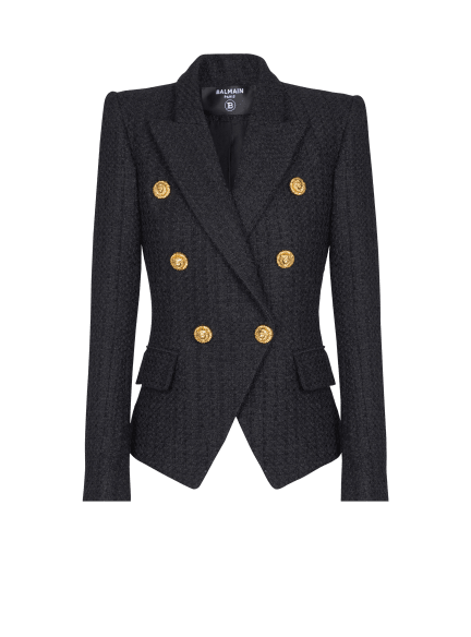 6-button tweed jacket