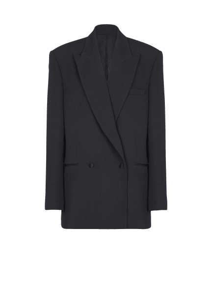 Oversized grain de poudre jacket