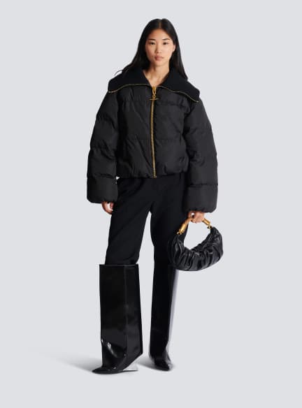 Cropped oversized padded jacket