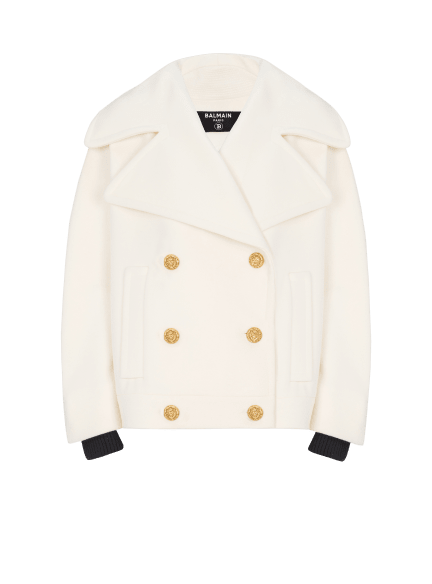 Wool 4-buttons pea coat