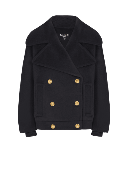 Wool 4-buttons pea coat