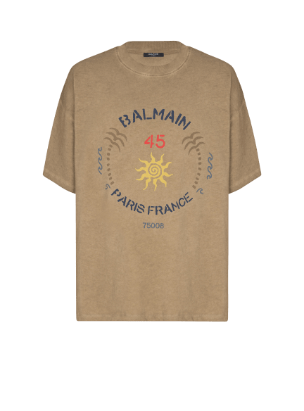 T-shirt with Balmain Club print