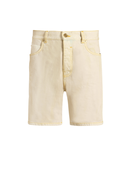 Faded denim Bermuda shorts
