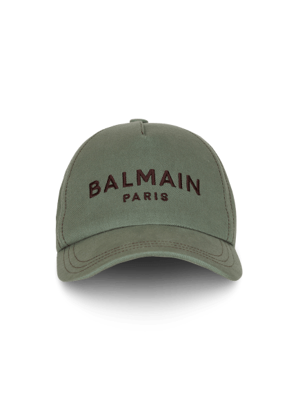 Cotton cap with Balmain Paris embroidery