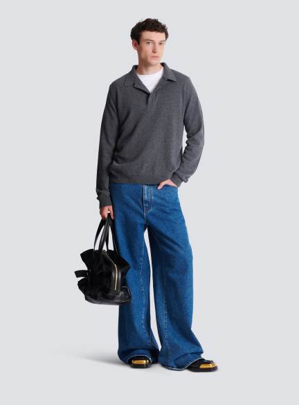 Chemise Décontractée Pierre Balmain - Plaid Bleu, Manches Longues - Taille 36 (IT 50)
