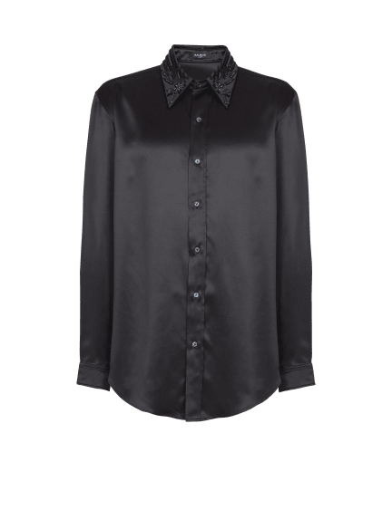 Silk shirt with crystals