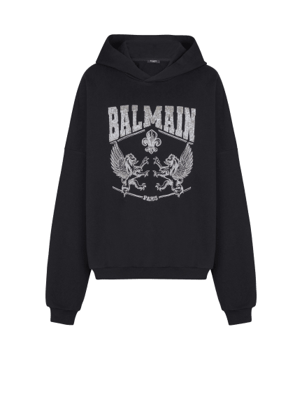 Hoodie with crystal embroidery