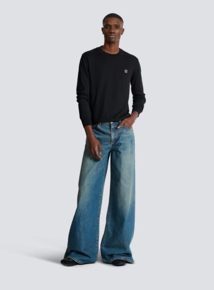 Fine silk and cotton jumper