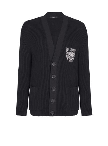 Cotton tube-knit cardigan