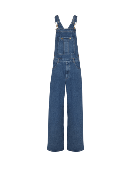 Dark blue denim dungarees