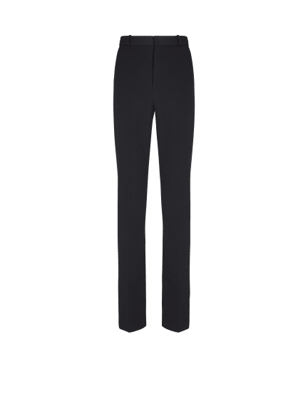 Wool darted trousers