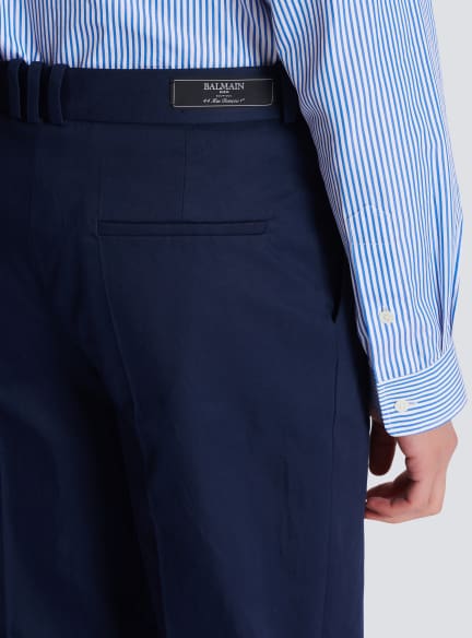 Darted trousers in cotton twill
