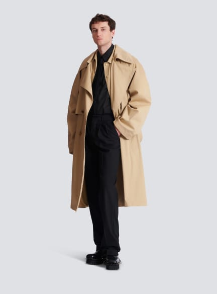 Wool straight-leg trousers