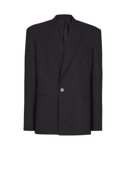 Monogram grain de poudre 1-button jacket