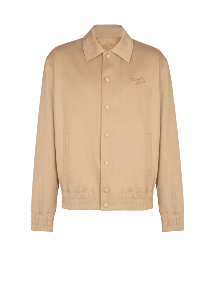 Cotton canvas bomber jacket