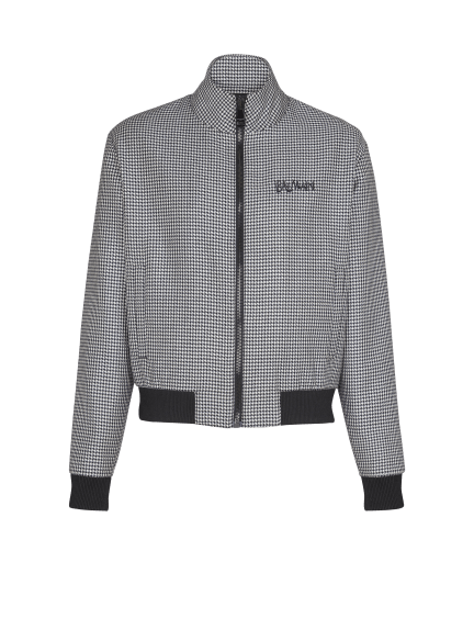 Houndstooth wool jacket 