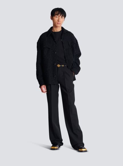 Monogram tweed overshirt