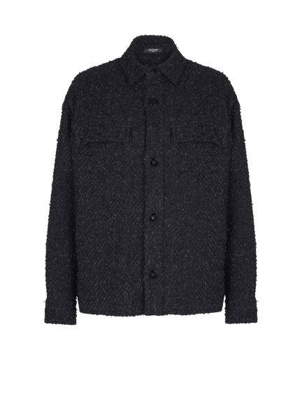 Monogram tweed overshirt