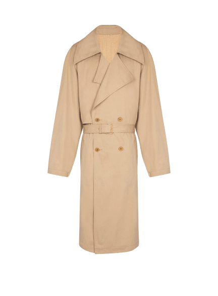 Cotton canvas trench coat