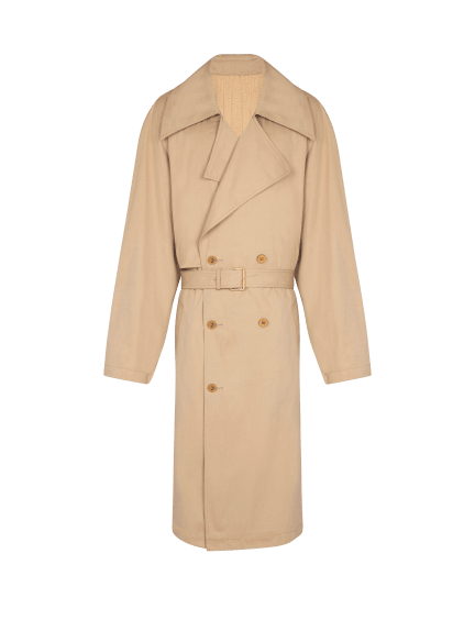 Cotton canvas trench coat