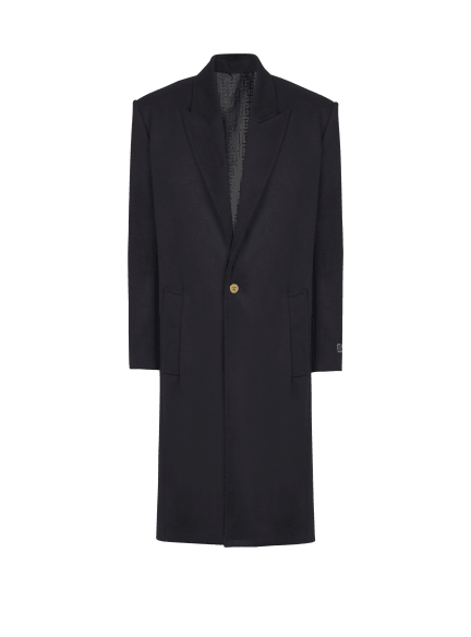 Oversized wool and cashmere coat