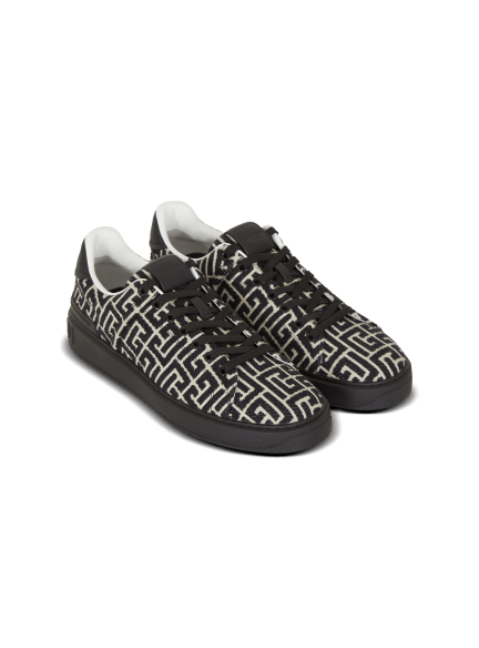 Monogram jacquard B-Court trainers