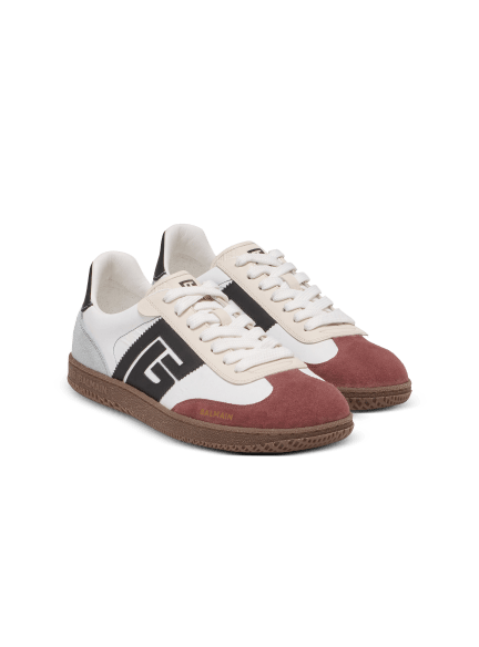 Balmain Swan suede and nylon trainers