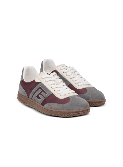 Balmain Swan suede and nylon trainers