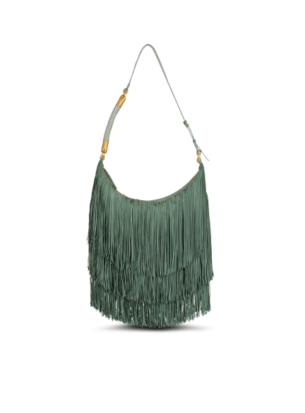 &Eacute;b&egrave;ne Hobo Large fringed suede bag